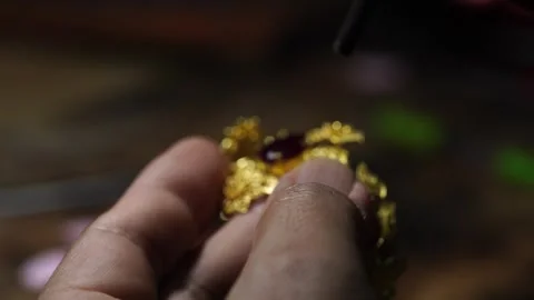 Embedded in gold Stock Footage 280499169