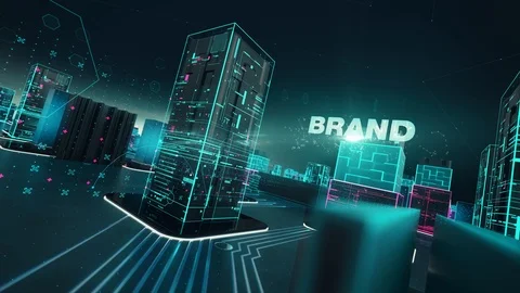 Embedded marketing with digital technology concept Stock Footage 96359752