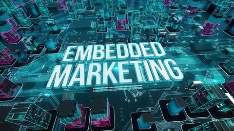 Embedded marketing with digital technology concept Stock Footage 103289153