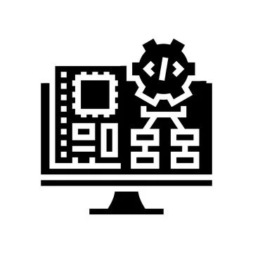 Embedded software glyph icon vector illustration Stock Illustration