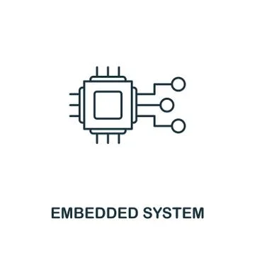 Embedded System icon. Thin line style industry 4.0 icons collection. UI and UX Stock Illustration