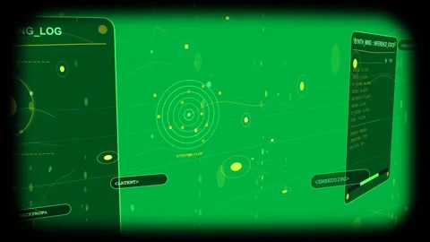 EMBEDDING node pulsing, pulling nodes into lane ripples and showing training 스톡 동영상 329572492