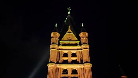 Embellishing its Architectural features - Syracuse, NY Vídeo Stock 336117826