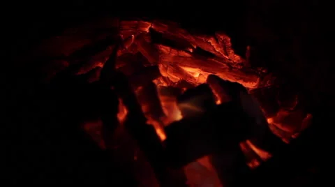 Ember. Burning coal. 動画素材 56747907