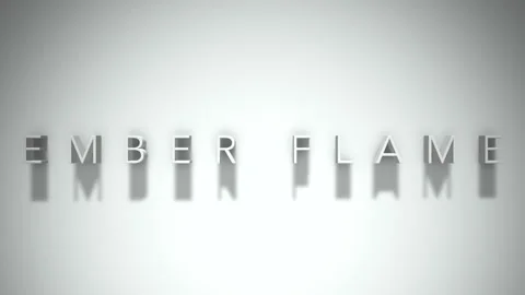 Ember flame 3D title animation with shadows on a white background 스톡 동영상 297267114