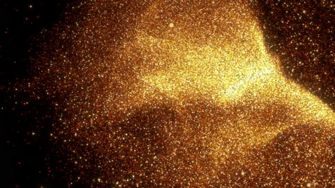 Ember gold particles Vídeo Stock 222007576