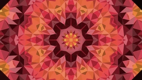 Ember Shards - Abstract Crystal Facets Loop 4K Stock Footage 347894621