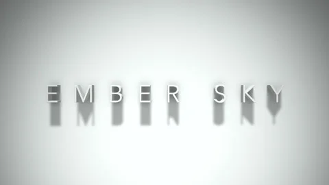 Ember sky 3D title animation with shadows on a white background Stock Footage 297572009