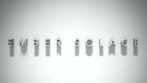 Ember solace 3D title animation white text on a white background Stock Footage 299758897