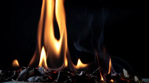 Embers And Flames Stock Footage 37025579