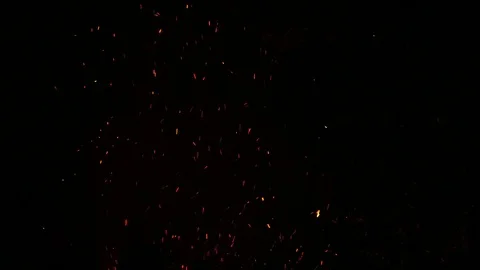 Embers Bonfire Cold Winter Night Stock Footage 89985235
