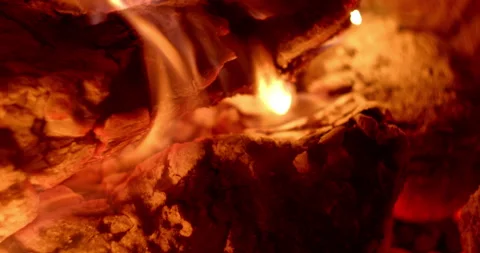 Embers with fire Stock Footage 164485347