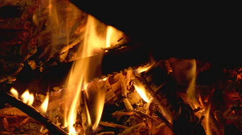 Embers in the fireplace. 스톡 동영상 63174316