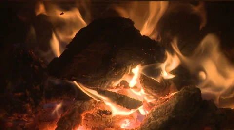 Embers in the fireplace. Stock Footage 63174361
