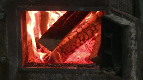 Embers in the fireplace. Stock Footage 63175510