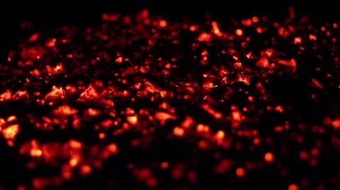 Embers Flickering on Campfire 50fps Stock Footage 49952126