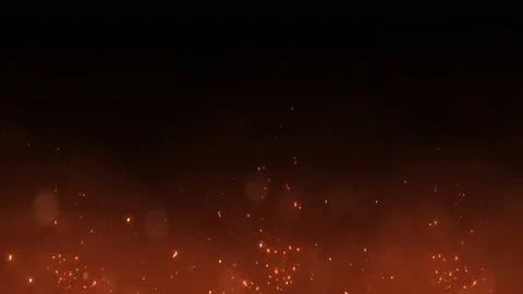 Embers Rising into the Night 4K Loop Stock Footage 145729827
