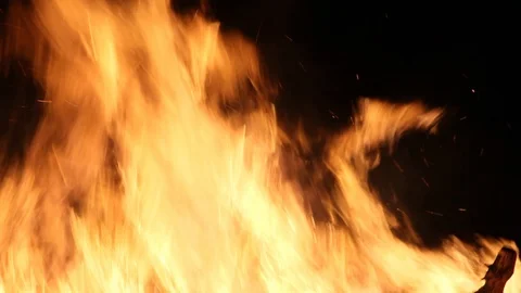 Embers shooting around in every direction Stock Footage 122803247
