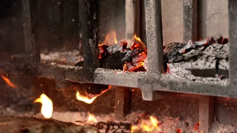 Embers shot in slow motion Stock Footage 333841253
