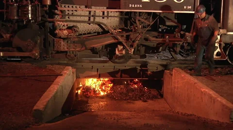 Embers in the undercarriage Stock Footage 44214897