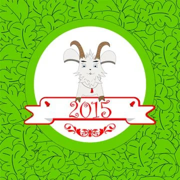 Emblem in 2015 on the eastern calendar goat Stock Illustration