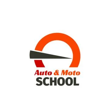 Emblem for auto driving school Stock Illustration
