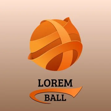 Emblem for ball game. Vector template. Stock Illustration