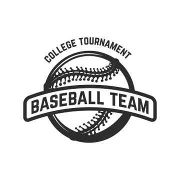 Emblem with baseball ball. Design element for logo, label, emblem, sign, badg Stock Illustration