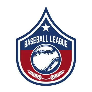Emblem with baseball ball. Design element for logo, label, emblem, sign, badg Stock Illustration