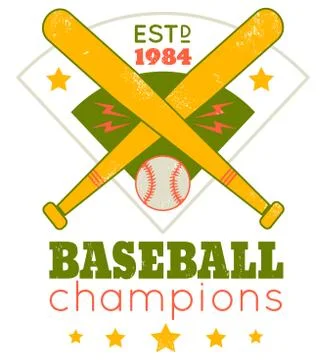 Emblem for baseball 库存插图