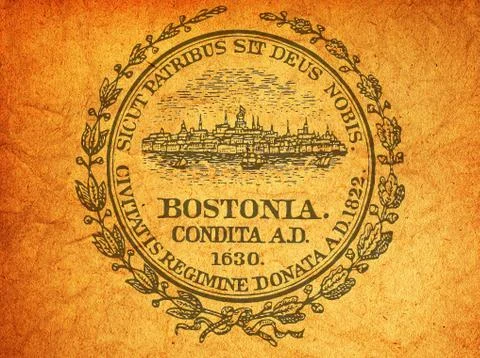 Emblem of boston Stock Illustration