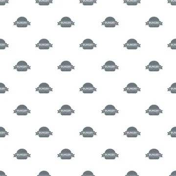 Emblem burger pattern seamless Illustrazione stock