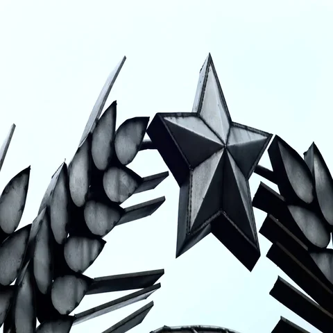The emblem of the Communist USSR Stock Footage 69382935