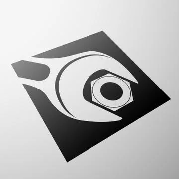 Emblem of construction. Stock Illustration