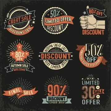 Emblem for discounts Stock Illustration