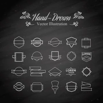 Emblem elements Stock Illustration