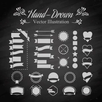 Emblem elements Stock Illustration