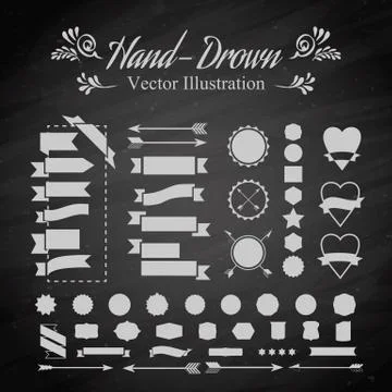 Emblem elements Stock Illustration