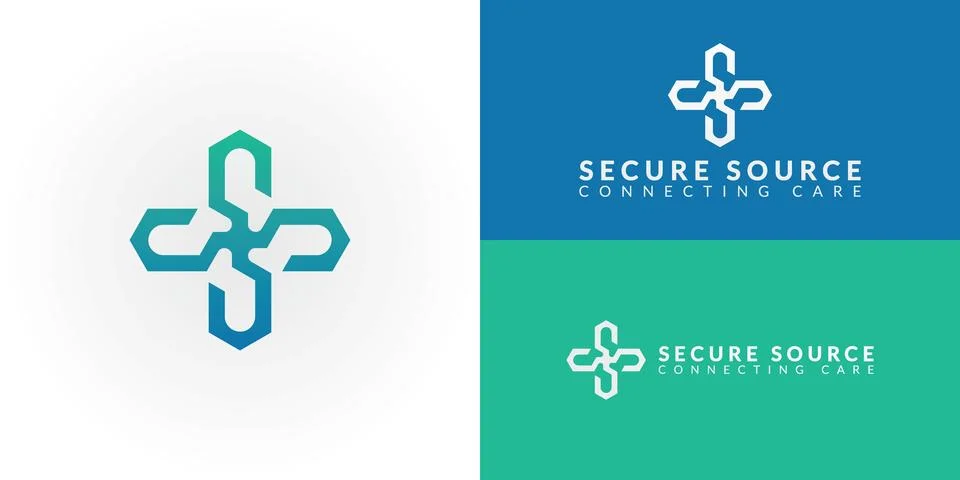 The emblem features two intertwining S letters forming a cross Stock Illustration