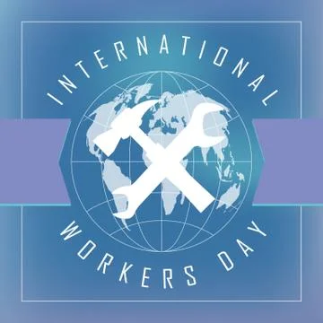 Emblem of the international workers day Stock Illustration