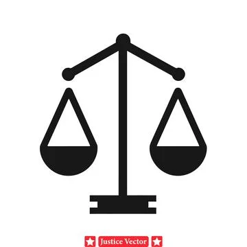 The Emblem of Justice  Polished Vector Set of Scale Silhouettes Stock Illustration