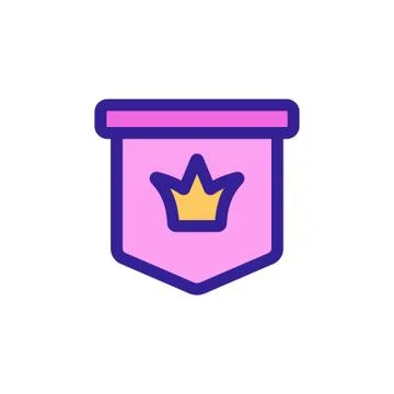 The emblem of the kingdom is an icon vector. Isolated contour symbol Иллюстрация
