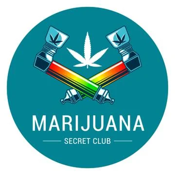 Emblem for marijuana Stock Illustration