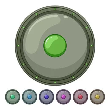 Emblem medieval shield cartoon vector graphic Stock Illustration