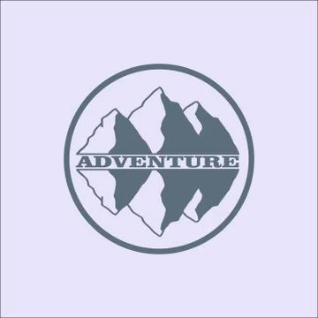 Emblem mountain Ilustração Stock