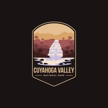Emblem patch logo illustration of Cuyahoga Valley National Park Stock Illustration