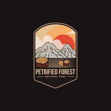 Emblem patch logo illustration of Petrified Forest National Park Stock Illustration