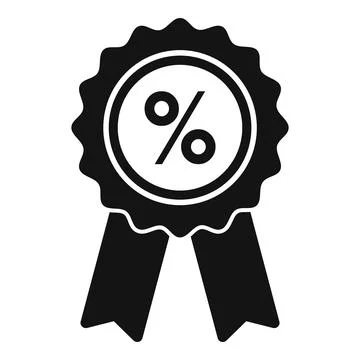 Emblem promotional code icon simple vector. Reduction code Stock Illustration