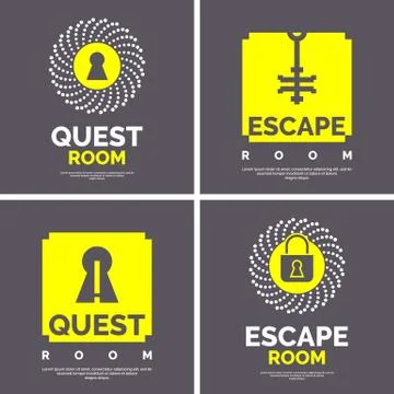 The emblem for the quest room. Stock Illustration