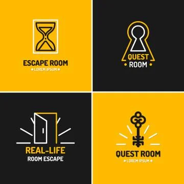 The emblem for the quest room. Stock Illustration